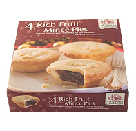 4 rich fruit mince pies