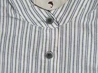 Flanell Nachthemd blau-weiß-gestreift