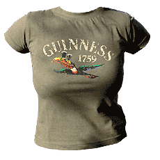 armyfarbenes Guinness Damen T-Shirt