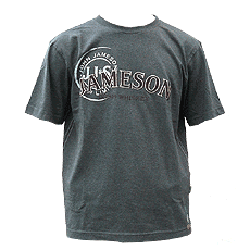graues T-Shirt mit Jameson Print