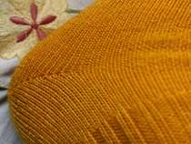goldgelbe Mohair Socken 