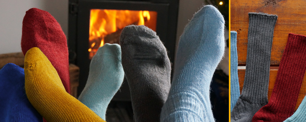 feine Socken aus Mohairwolle 