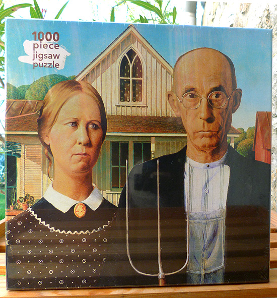 1000 Teile Puzzle / Gemälde von Grant Wood